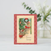 ヴィンテージクリスマスポストカード シーズンポストカード (スタンド正面)