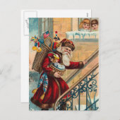 ヴィンテージクリスマスポストカード シーズンポストカード (正面/裏面)