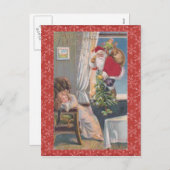 ヴィンテージクリスマスポストカード シーズンポストカード (正面/裏面)