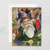 ヴィンテージクリスマスポストカード シーズンポストカード (正面/裏面)