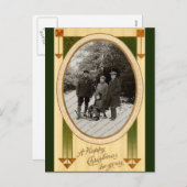 ヴィンテージクリスマスポストカード シーズンポストカード (正面/裏面)