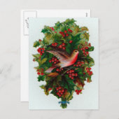 ヴィンテージクリスマスポストカード シーズンポストカード (正面/裏面)