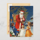 ヴィンテージクリスマスポストカード シーズンポストカード (正面/裏面)