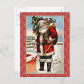 ヴィンテージクリスマスポストカード シーズンポストカード (正面/裏面)