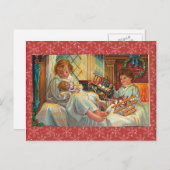 ヴィンテージクリスマスポストカード シーズンポストカード (正面/裏面)