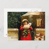 ヴィンテージクリスマスポストカード シーズンポストカード (正面/裏面)