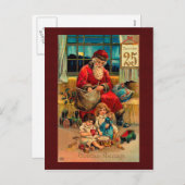 ヴィンテージクリスマスポストカード シーズンポストカード (正面/裏面)