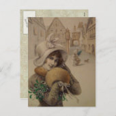 ヴィンテージクリスマスポストカード シーズンポストカード (正面/裏面)