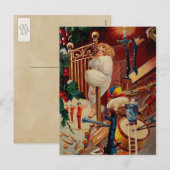 ヴィンテージクリスマスポストカード シーズンポストカード (正面/裏面)