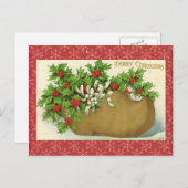 ヴィンテージクリスマスポストカード シーズンポストカード (正面/裏面)