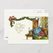 ヴィンテージクリスマスポストカード シーズンポストカード (正面/裏面)