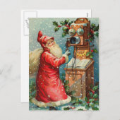 ヴィンテージクリスマスポストカード シーズンポストカード (正面/裏面)