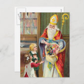 ヴィンテージクリスマスポストカード シーズンポストカード (正面/裏面)