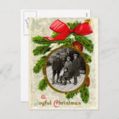 ヴィンテージクリスマスポストカード シーズンポストカード (正面/裏面)