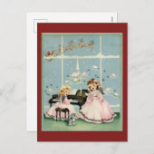 ヴィンテージクリスマスポストカード シーズンポストカード (正面/裏面)