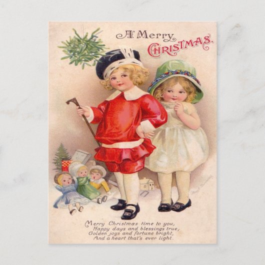 ヴィンテージクリスマスポストカード シーズンポストカード (正面)