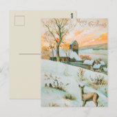 ヴィンテージクリスマスポストカード ポストカード (正面/裏面)