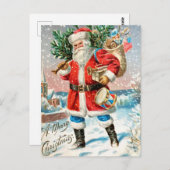 ヴィンテージクリスマスポストカード ポストカード (正面/裏面)