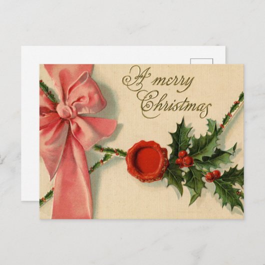 ヴィンテージクリスマスポストカード ポストカード (正面/裏面)