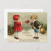 ヴィンテージクリスマスポストカード ポストカード (正面/裏面)