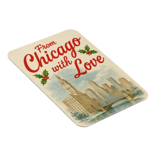 ヴィンテージクリスマスマグネット – 愛とシカゴから マグネット (右側)