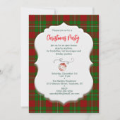 ヴィンテージクリスマスマグレガータータンチェックプレイド 招待状 (正面)