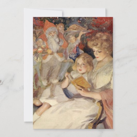 ヴィンテージクリスマスマザー&ドーター招待状 招待状 (正面)