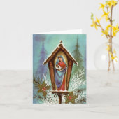 ヴィンテージクリスマスマドンナと子供 カード (黄色い花)