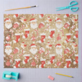 ヴィンテージクリスマスミックスシリーズデザイン6 薄葉紙 (クラフト)