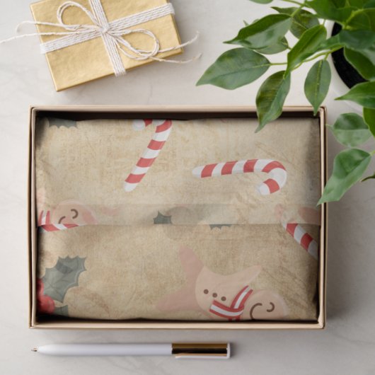 ヴィンテージクリスマスミックスシリーズデザイン7 薄葉紙 (ギフト)