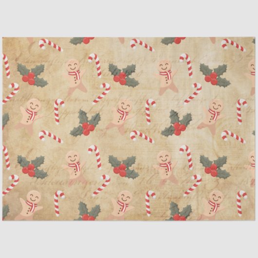 ヴィンテージクリスマスミックスシリーズデザイン7 薄葉紙 (正面)