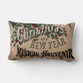 ヴィンテージクリスマスミュージカルのポスター装飾 ランバークッション (裏面)