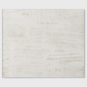 ヴィンテージクリスマスミュージックシート音楽コラージュ ラッピングペーパー (フラット)