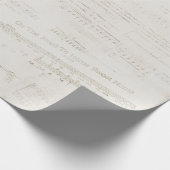 ヴィンテージクリスマスミュージックシート音楽コラージュ ラッピングペーパー (角)