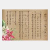 ヴィンテージクリスマスミュージックラッピング紙シート ラッピングペーパーシート (正面)