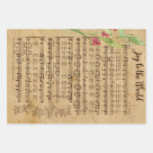 ヴィンテージクリスマスミュージック ラッピングペーパーシート (正面3)