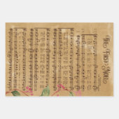 ヴィンテージクリスマスミュージック ラッピングペーパーシート (正面2)