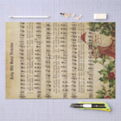 ヴィンテージクリスマスミュージック 薄葉紙 (クラフト)