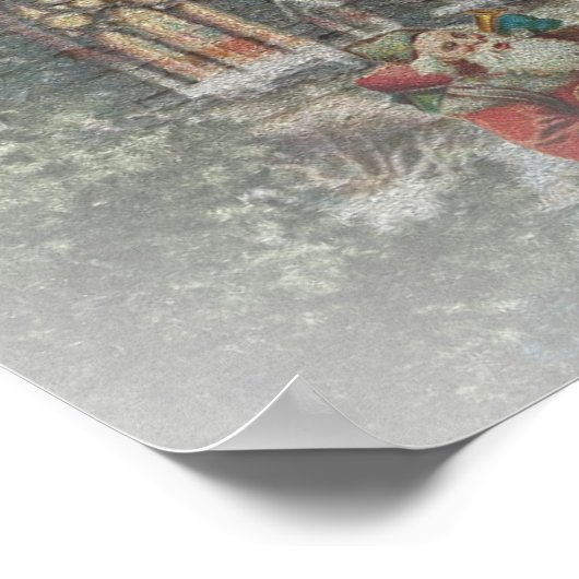 ヴィンテージクリスマスムードサンタクロースNicholas ポスター (角)