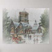 ヴィンテージクリスマスムードサンタクロースNicholas ポスター (正面)