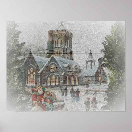 ヴィンテージクリスマスムードサンタクロースNicholas ポスター (正面)