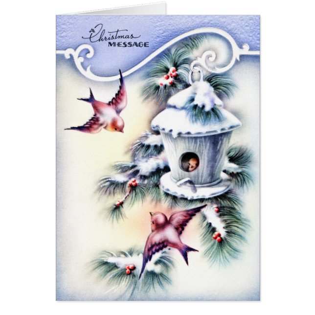 ヴィンテージクリスマスメッセージバーズブルーバードハウス (正面)