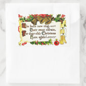 ヴィンテージクリスマスメッセージ 長方形シール (バッグ)