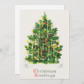 ヴィンテージクリスマスメリークリスマスグリーティング シーズンカード (正面/裏面)