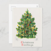 ヴィンテージクリスマスメリークリスマスグリーティング シーズンポストカード (正面/裏面)
