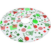 ヴィンテージクリスマスメンフィス1990年代ホワイト ブラッシュドポリエステルツリースカート (アングル)