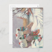 ヴィンテージクリスマスメール シーズンポストカード (正面/裏面)