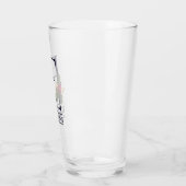 ヴィンテージクリスマスモノグラムEパーソナライズされたビール タンブラーグラス (左)