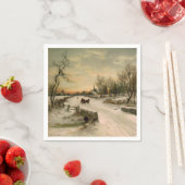 ヴィンテージクリスマスモーニングスススリグ スタンダードカクテルナプキン (インサイチュ)