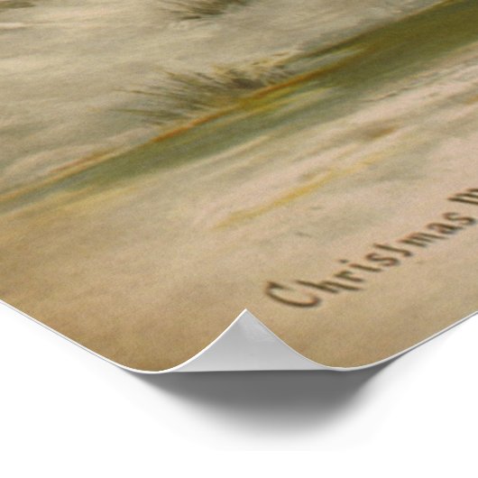 ヴィンテージクリスマスモーニングスススリグ ポスター (角)